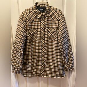 Wrangler Plaid Jacket - Brown and Cream